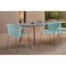 Armen Living Snack Indoor Outdoor Stackable Steel Dining Chair with Wasabi Rope, PK2 LCSNSIWSB - alternate 3